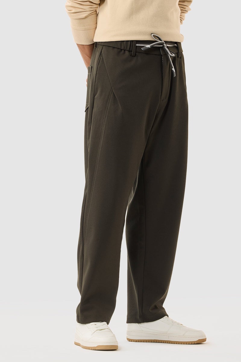SNITCH Olive Regular Fit Trousers - Image 5